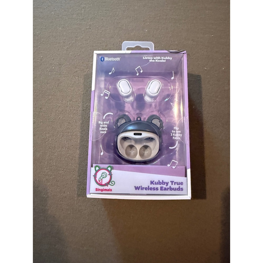 Singimals Kubby True Wireless Earbuds Kids Bluetooth Koala Headphones New